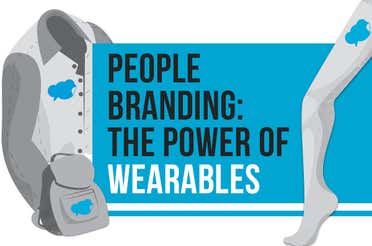  A shirt and a backpack with branded stickers on them